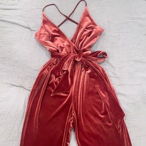 Express Velvet Jumpsuit